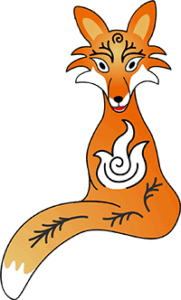 an orange fox